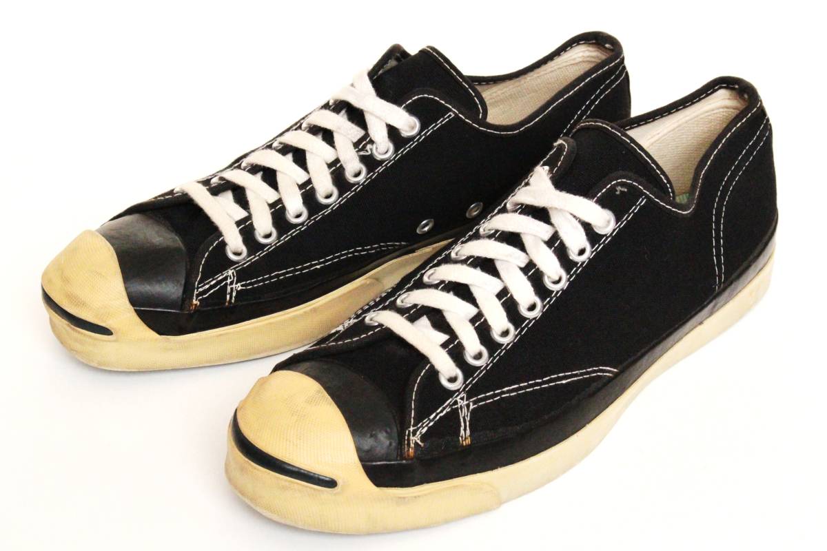 美品☆60's USA製 コンバース ジャックパーセル つま黒 US9 黒 美品☆60's USA製 コンバース ジャックパーセル つま黒 US9 黒