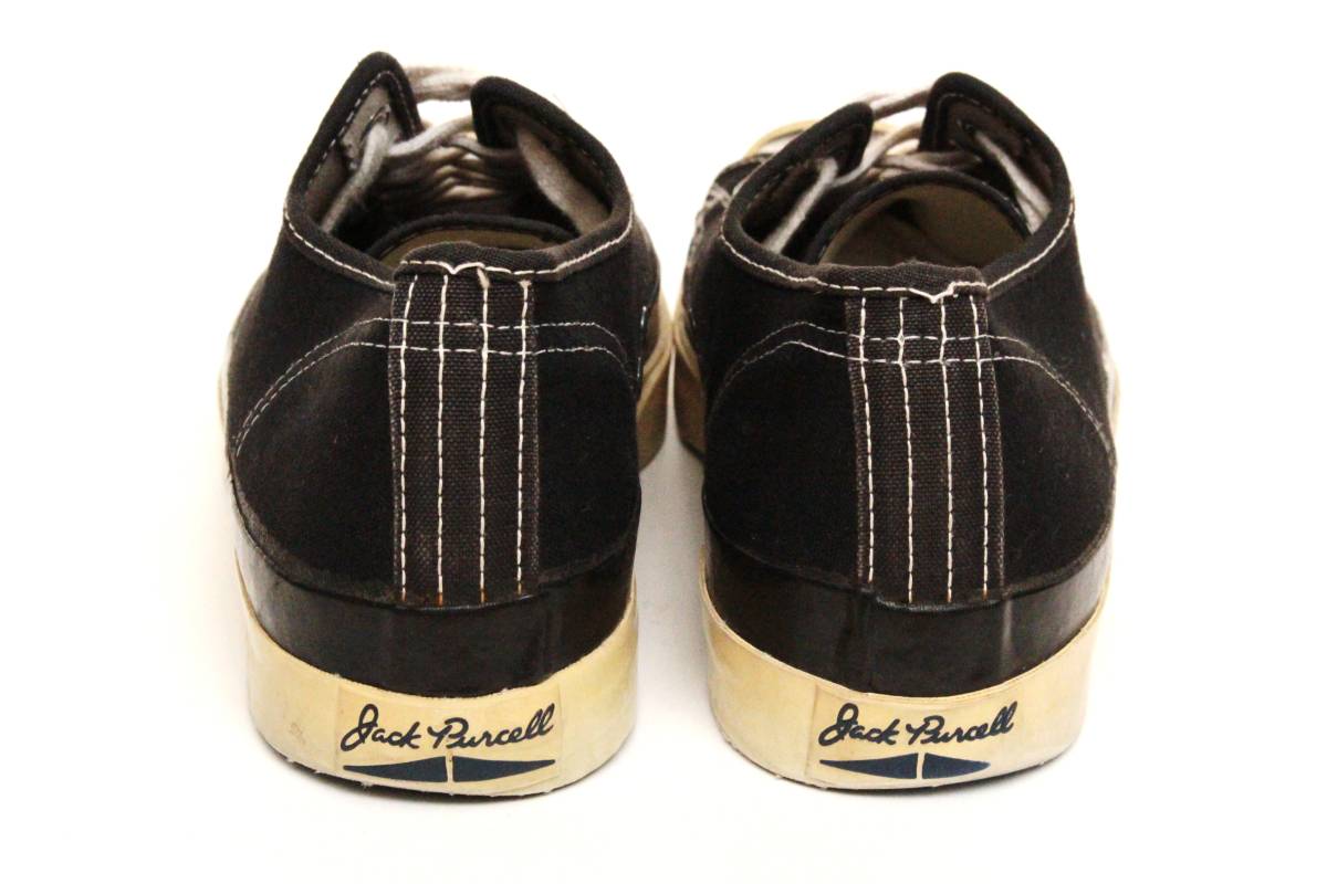 美品☆60's USA製 コンバース ジャックパーセル つま黒 US9 黒 美品☆60's USA製 コンバース ジャックパーセル つま黒 US9 黒