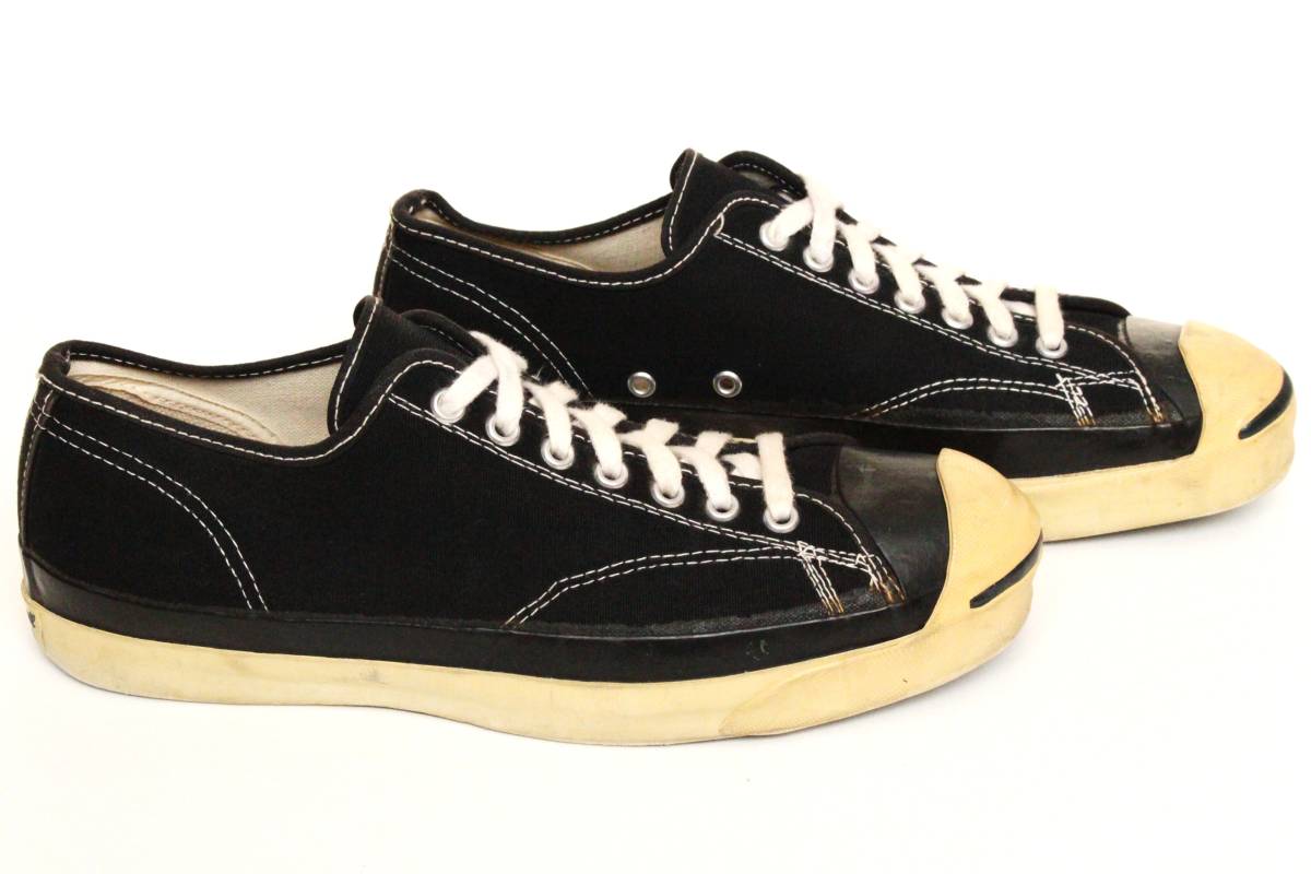美品☆60's USA製 コンバース ジャックパーセル つま黒 US9 黒 美品☆60's USA製 コンバース ジャックパーセル つま黒 US9 黒