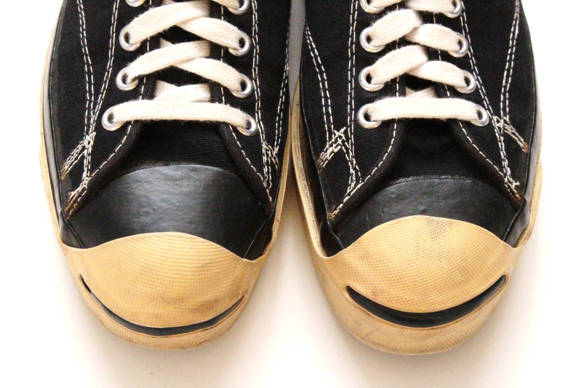 美品☆60's USA製 コンバース ジャックパーセル つま黒 US9 黒 美品☆60's USA製 コンバース ジャックパーセル つま黒 US9 黒