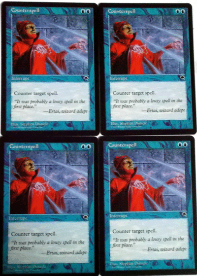 MTG English 4 pieces set Counterspell( against . Jumon )/ Tempest / common 