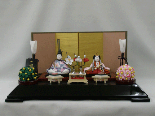 ☆【小さなおひなさま】 木目込 錦雛 皇(すめらぎ)セット　巖槻人形共同組合