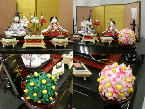 ☆【小さなおひなさま】 木目込 錦雛 皇(すめらぎ)セット　巖槻人形共同組合