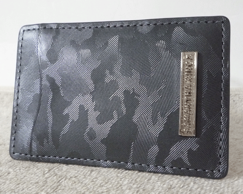 良品　サマンサキングズ　SAMANTHA KINGZ　レザー　グレーカモフラ柄　定期入れ　名刺入れ　パスケース