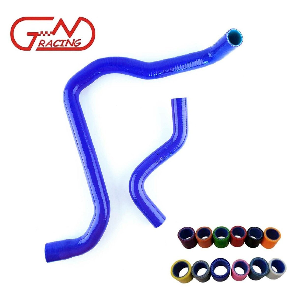 ラジエターホース プレリュード BA8 9・BB1 2 3 4 \'91-\'96 ホンダ クーラントホース 2本 JNRacing ブルー