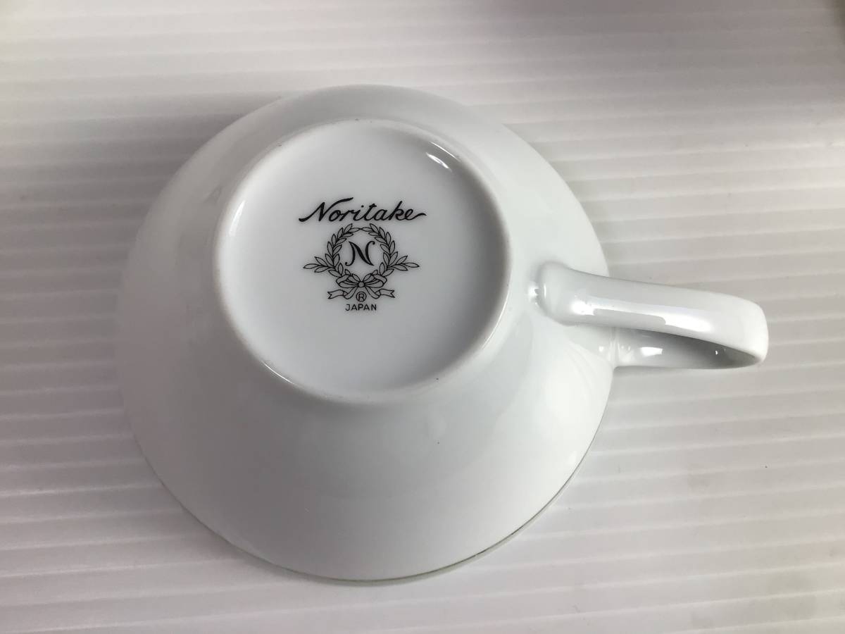 C637 まとめて！大量！！　Noritake/ノリタケ　ティーカップ　カップのみ　20客　ホワイト　ゴールドライン　グリーン　シンプル_画像10