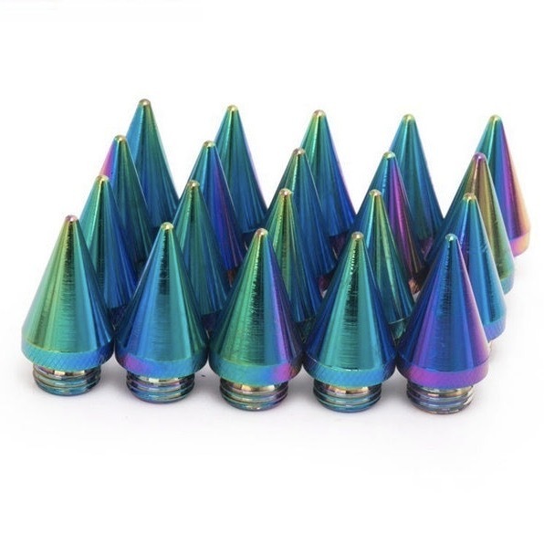  aluminium extension tuner spike total length 30mm M14x1.5 Neo chrome 20 piece set new goods free shipping DIY exterior dress up 