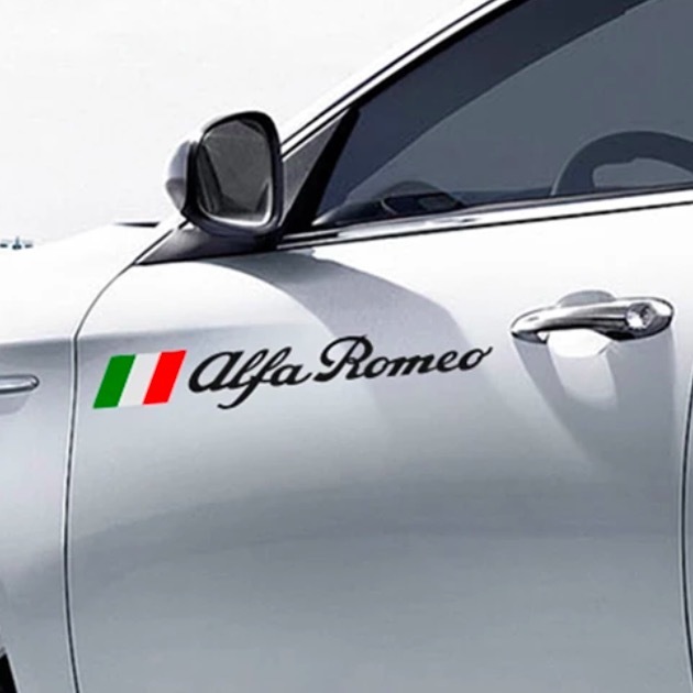 カーステッカー Alfa Romeo アルファロメオ ２個セット 60cm 車 ロゴ ☆新品送料無料☆ Giulia Giulietta 159 156 MITO Stelvio 147 GTの画像1