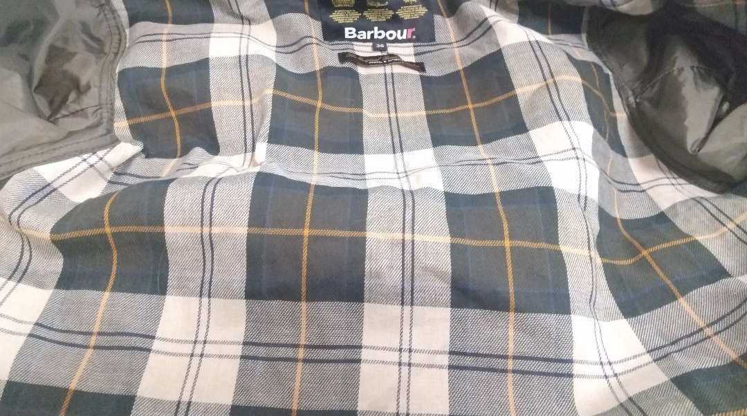 美品 BARBOUR バブアー BORDER ２レイヤー C36/91cm