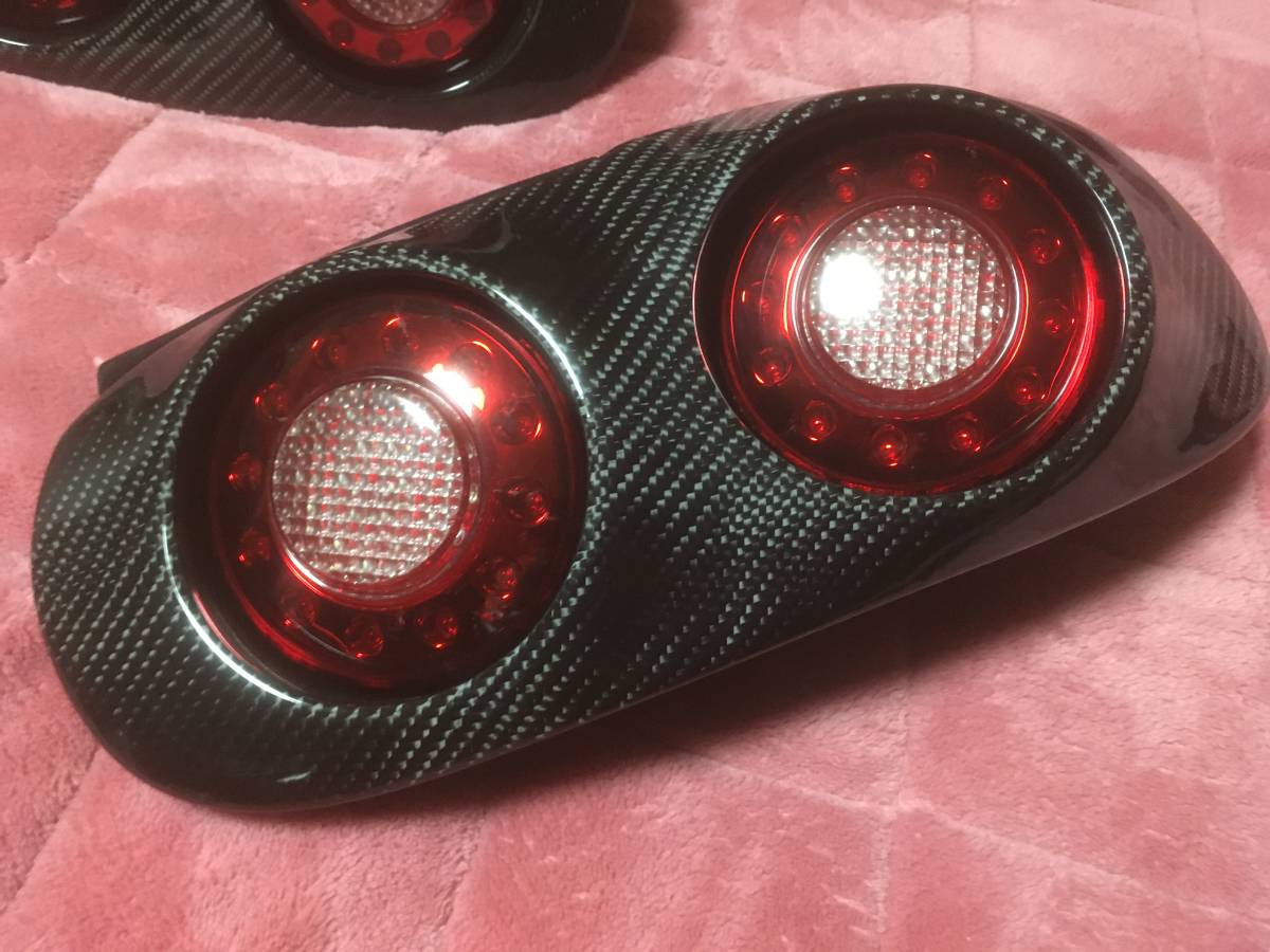 1 point thing! rare! bolt on NA Roadster for one-off circle eyes circle 4 light LED tail lamp tail light real carbon 
