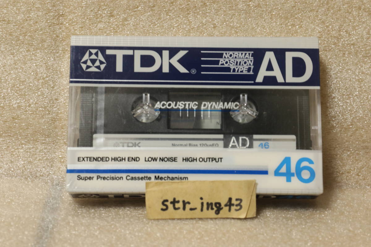 新品 未開封 TDK 46分 カセットテープ AD ノーマルポジション Cassette Tape 46min. Normal Position AD46_画像1