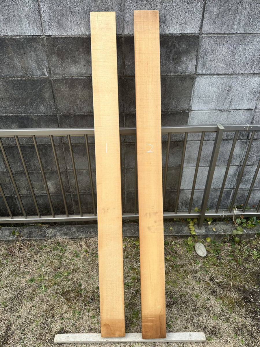 木曽ひのき　一枚板159.5cm 160.5cm 2枚　柾目　赤目　無節　木曽檜_画像1