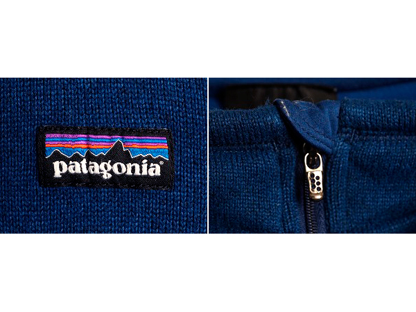 大きいサイズ XL ■ 13年製 パタゴニア ベター セーター 1/4 ジップネック ( メンズ ) Patagonia フリース ジャケット プルオーバー 杢 青_画像4