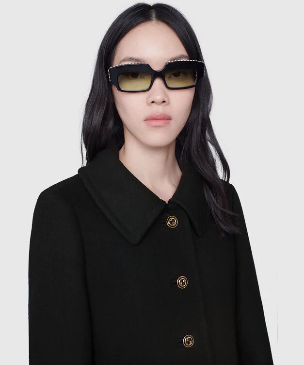 GUCCIライトウールジャケット インターロッキングGボタン-