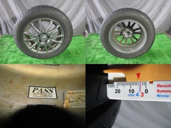 アルミホイール スポークホイール タイヤ 4本 215/60 R16 16×6.5J オフセット38 PCD114.3 エスティマ_画像4