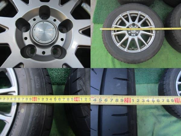 アルミホイール スポークホイール タイヤ 4本 215/60 R16 16×6.5J オフセット38 PCD114.3 エスティマ_画像8