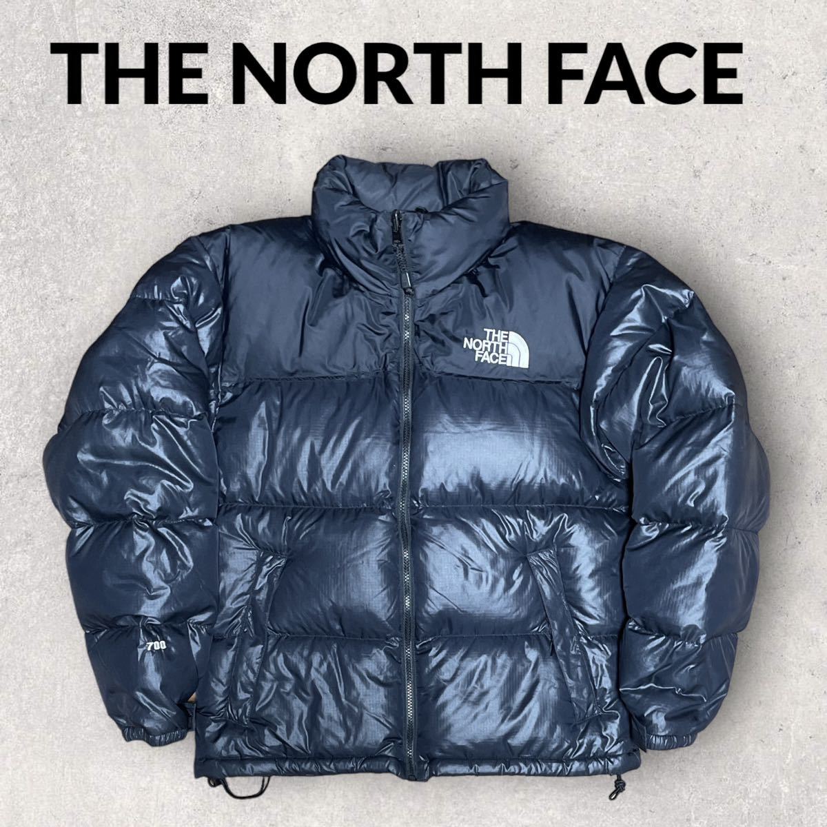 THE NORTH FACE ノースフェイス 90s ロゴ刺繍 ヌプシダウンジャケット 700フィル 黒 Sサイズ ブラック Nuptse