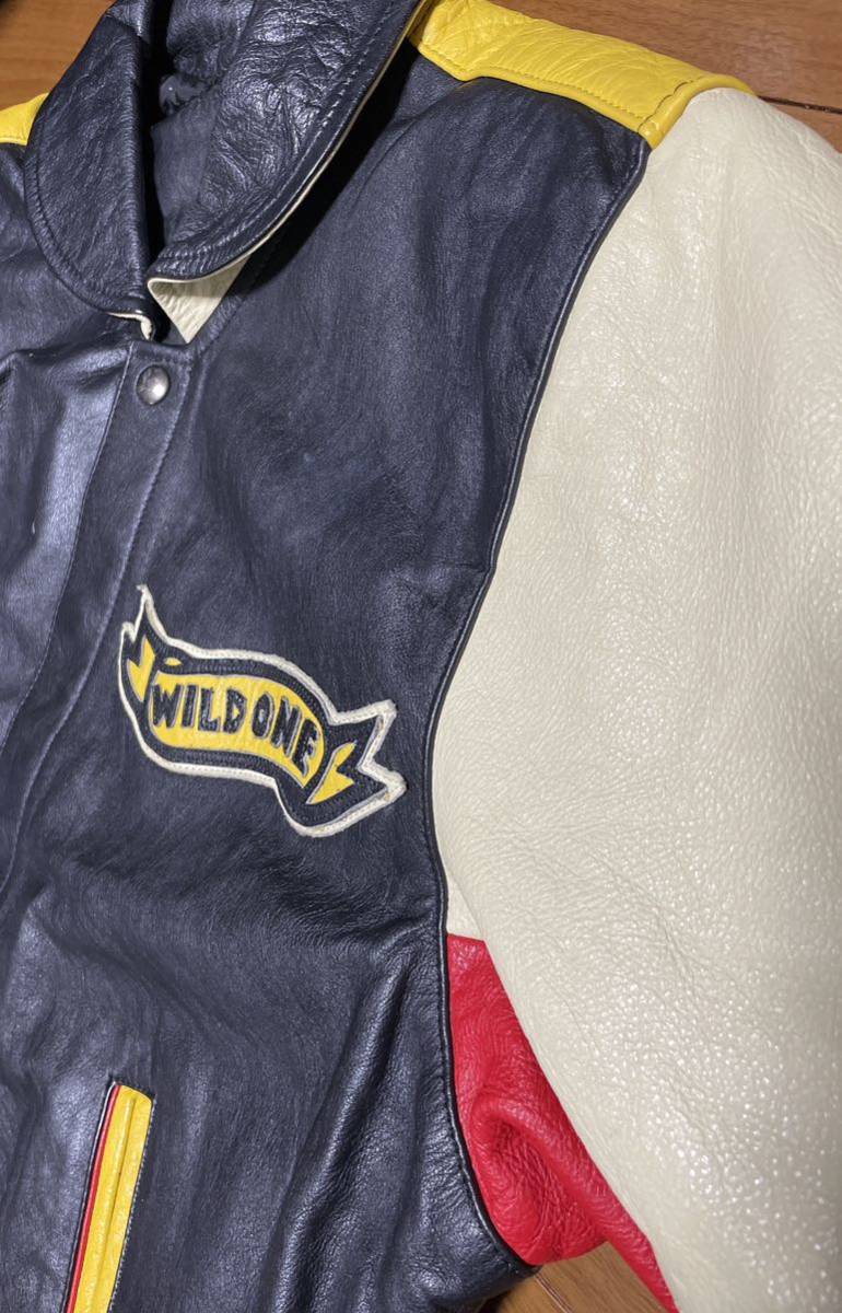 美品 90s vintage MICKEY ビッグロゴ オールレザージャケット