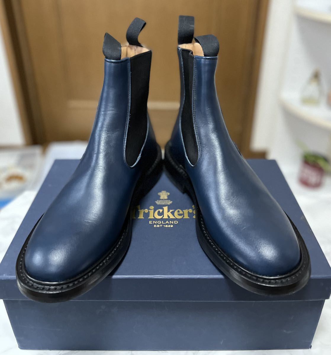 トリッカーズ サイドゴアブーツ tricker's ネイビー ジョンロブ チャーチnavy