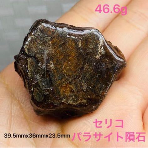 石鉄隕石　隕石　パラサイト　美品　セリコ パラサイト隕石◆ 隕石 46.6㌘　隕石原石　宇宙パワー　セリコ隕石　パラサイト隕石