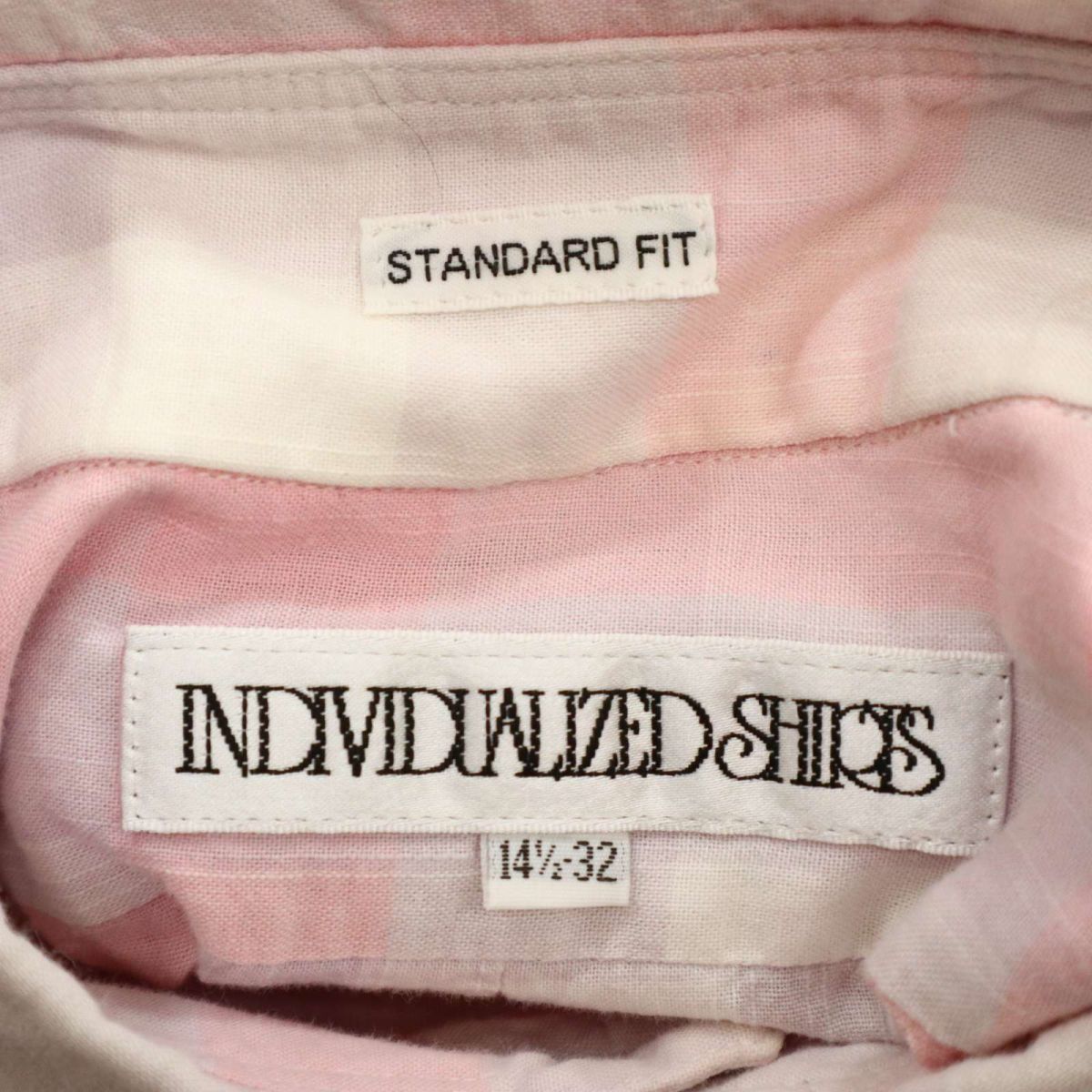 米国製★ INDIVIDUALIZED SHIRTS インディビジュアライズドシャツ 長袖 チェック ボタンダウン シャツ Sz.14 1/2-32　メンズ　C3T00737_1#C_画像6