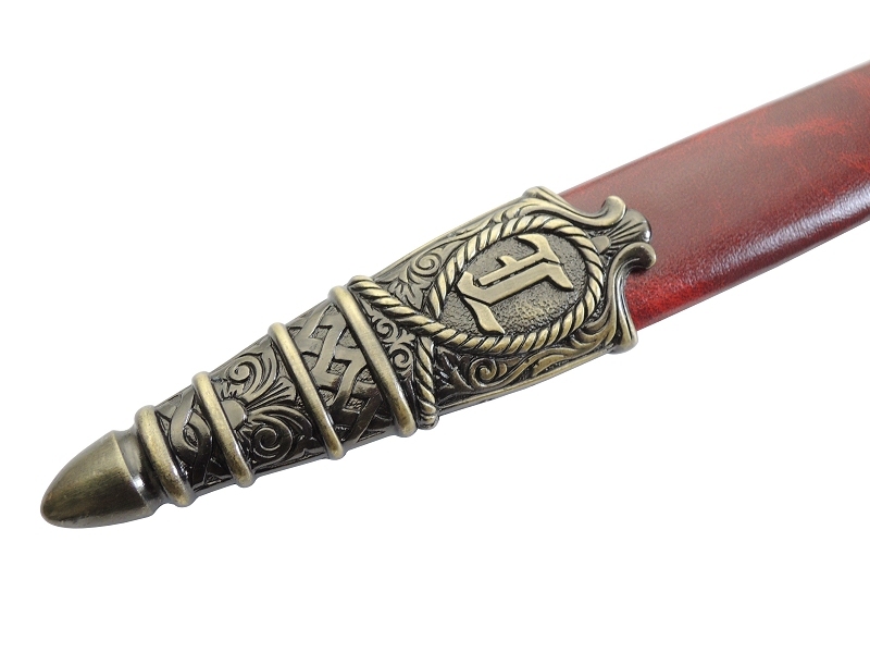  иммитация меча Richard лев head daga- черный / красный DENIXteniks4157/N 45cm копия . меч so-do запад костюмированная игра короткий меч 