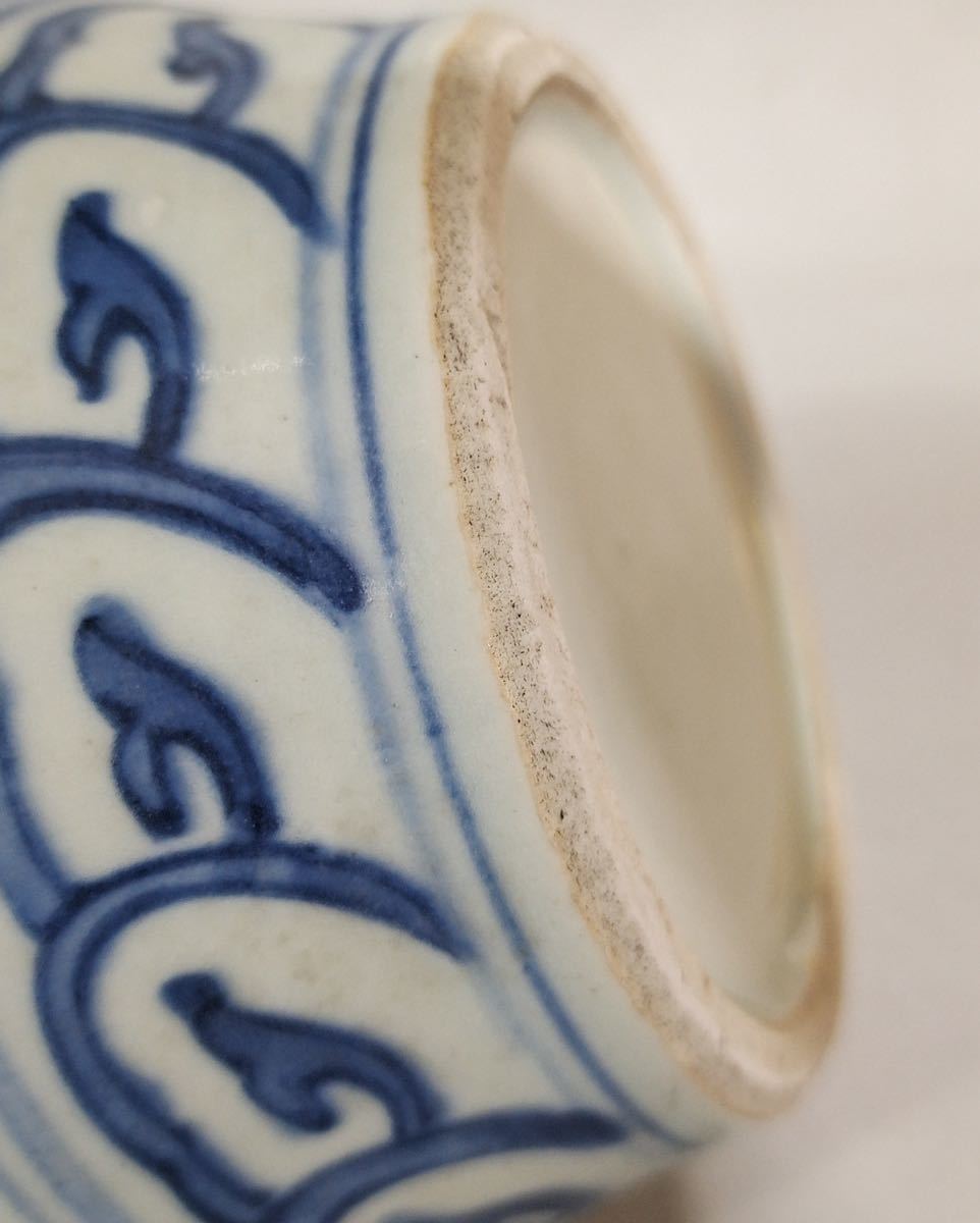 中国骨董 清朝青花磁器 スプーン 手描き アンティーク 古美術品