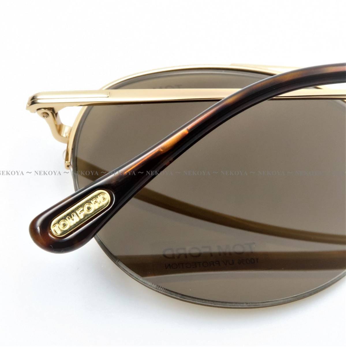 TOM FORD Finn TF668 30G サングラス ブラウン×ゴールド-