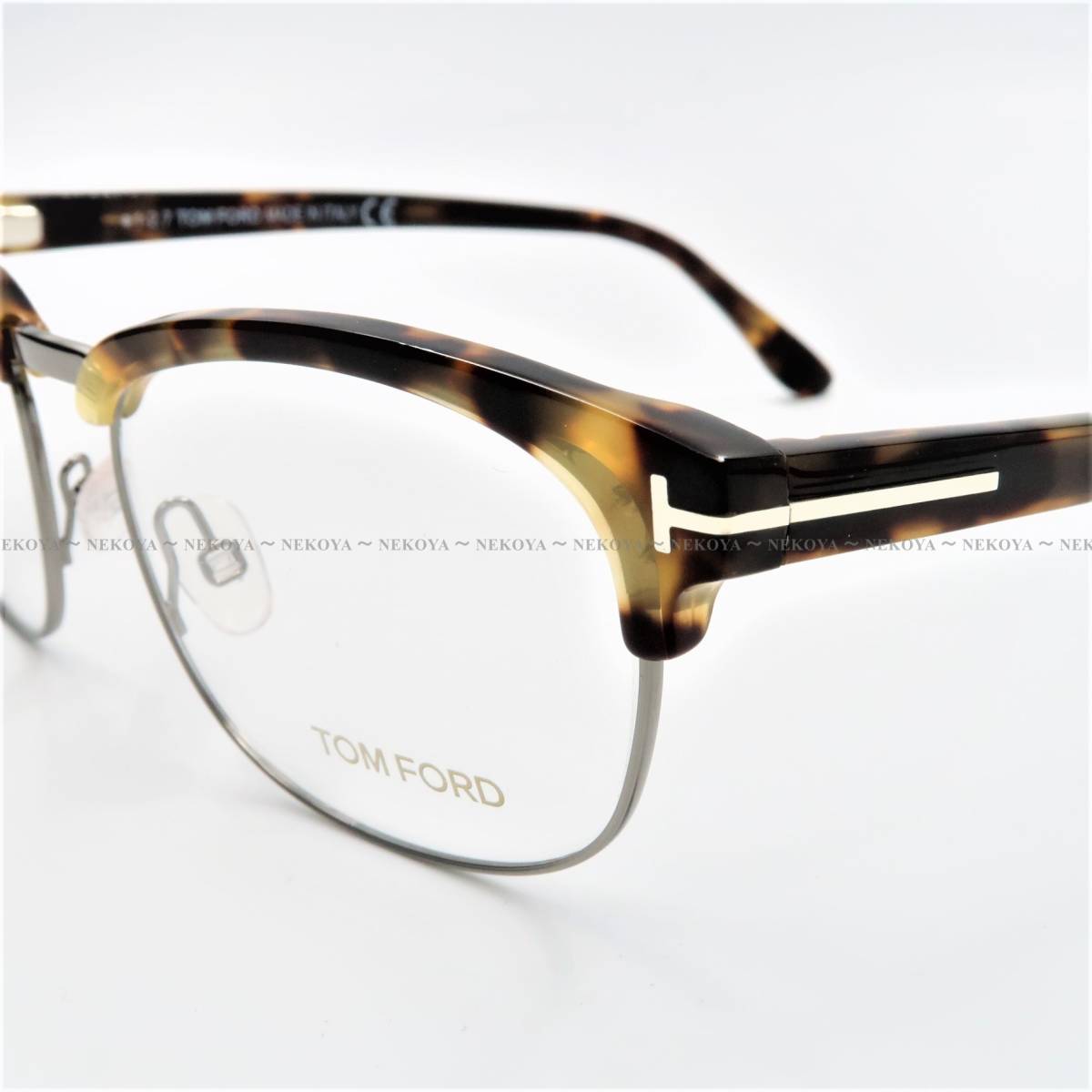 TOM FORD TF5458 056 メガネ フレーム ハバナ ガンメタ | loja