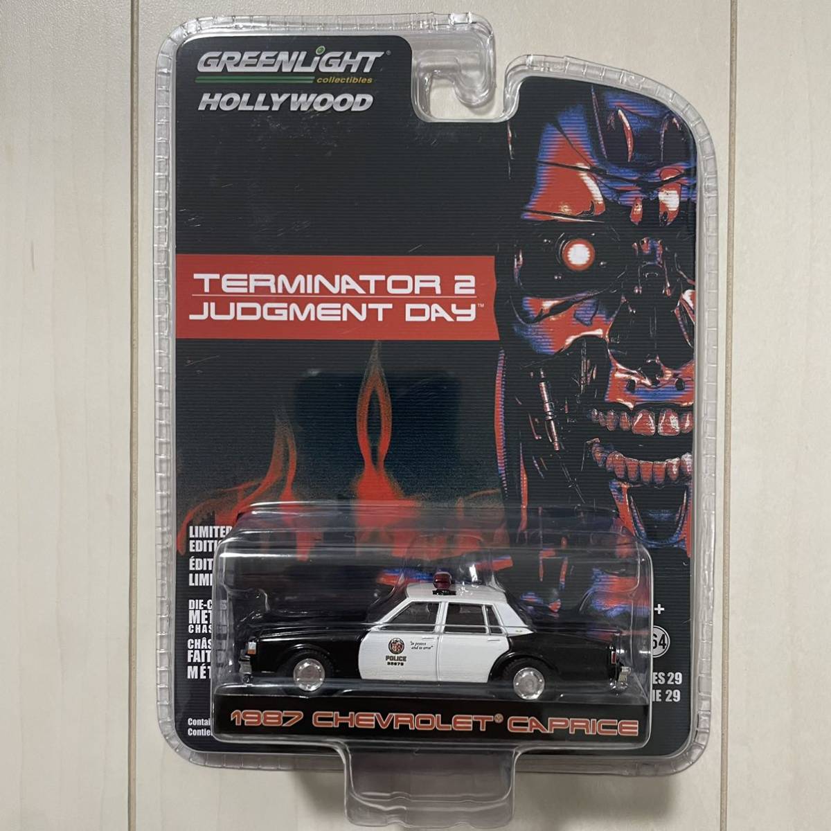 ★グリーンライト★ 1987 Chevrolet Caprice Terminator シボレー カプリス ターミネーター 2 Greenlight ミニカー 劇中車 アメ車 警察車両_画像1