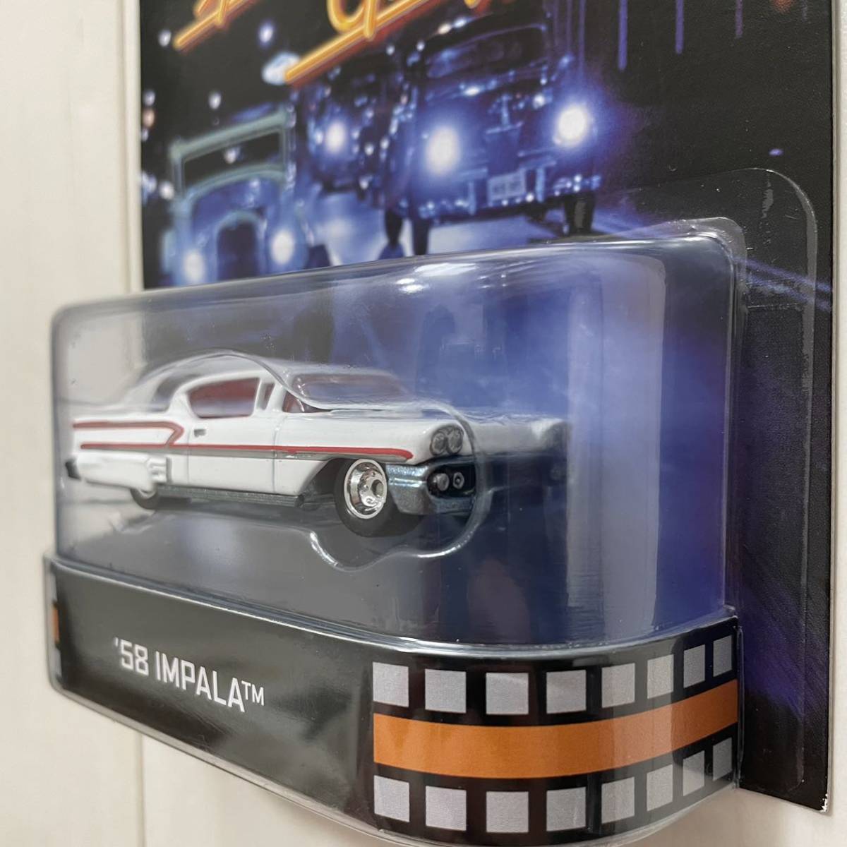 ★レトロエンターテイメント★ 58 Impala American Graffiti シボレー インパラ アメリカングラフィティー ホットウィール ミニカー 劇中車_画像4