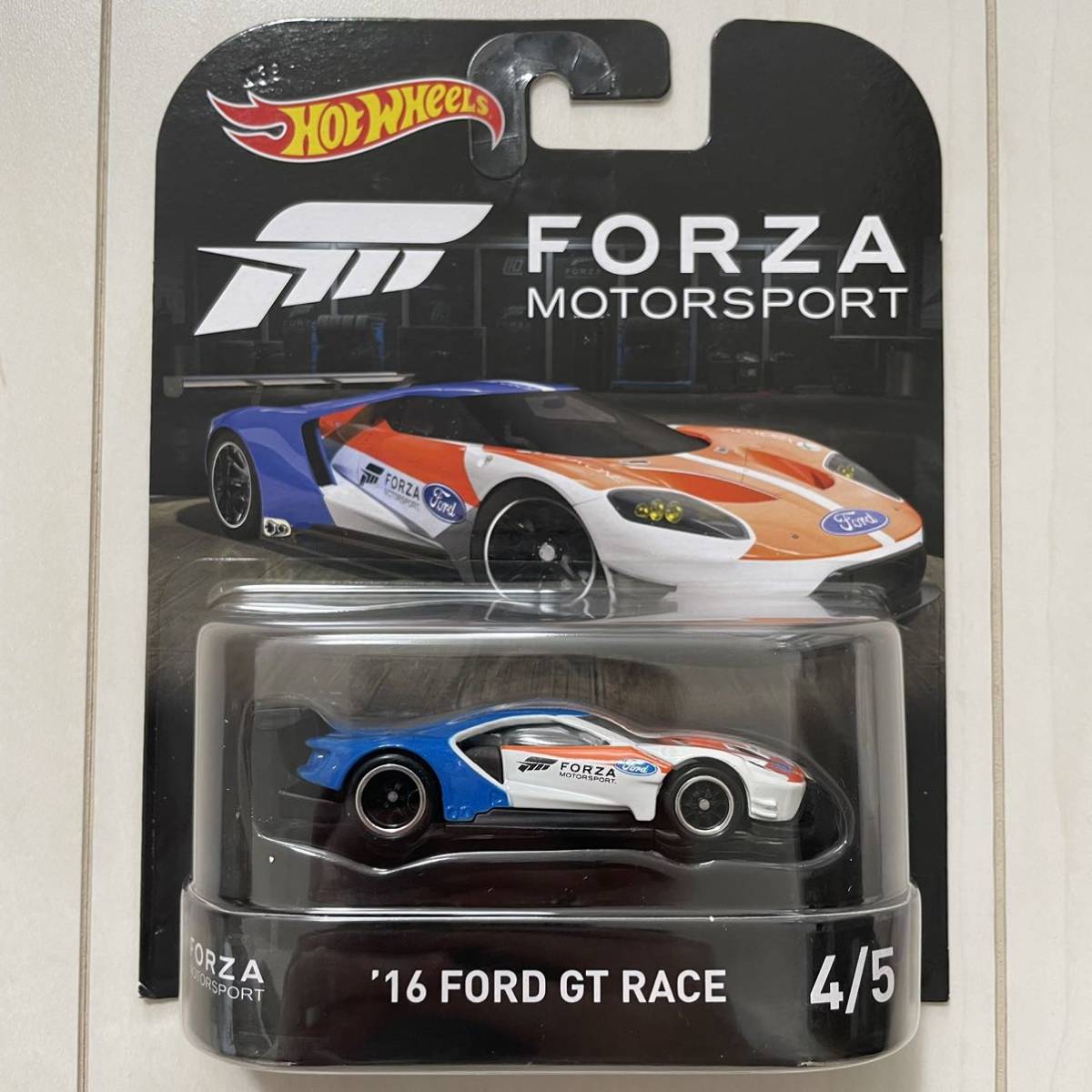 ★レトロエンターテイメント★ 16 Ford GT Race Forza フォードGT フォルツァ ホットウィール ミニカー_画像1