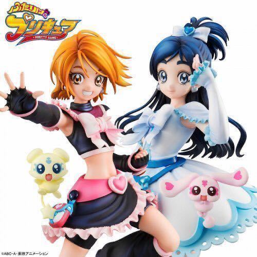  mega house Futari wa Precure kyua черный kyua белый крышка . комплект перевозка коробка нераспечатанный mega house Precure 