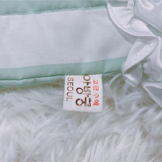  не использовался подушка покрытие зеленый довольно большой ... постельные принадлежности оборка окантовка Корея 