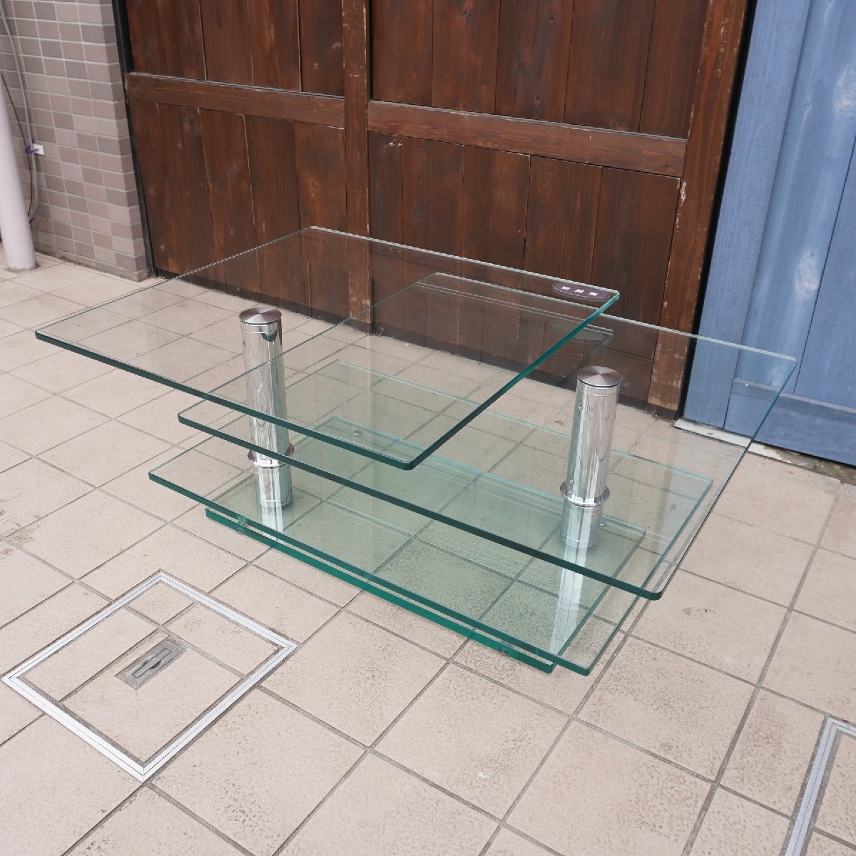 Ronald Schmitt ロナルドシュミット K500S ガラス 可動式リビングテーブル ドイツ IDC OTSUKA 大塚家具 コーヒーテーブル モダン DB106_画像9