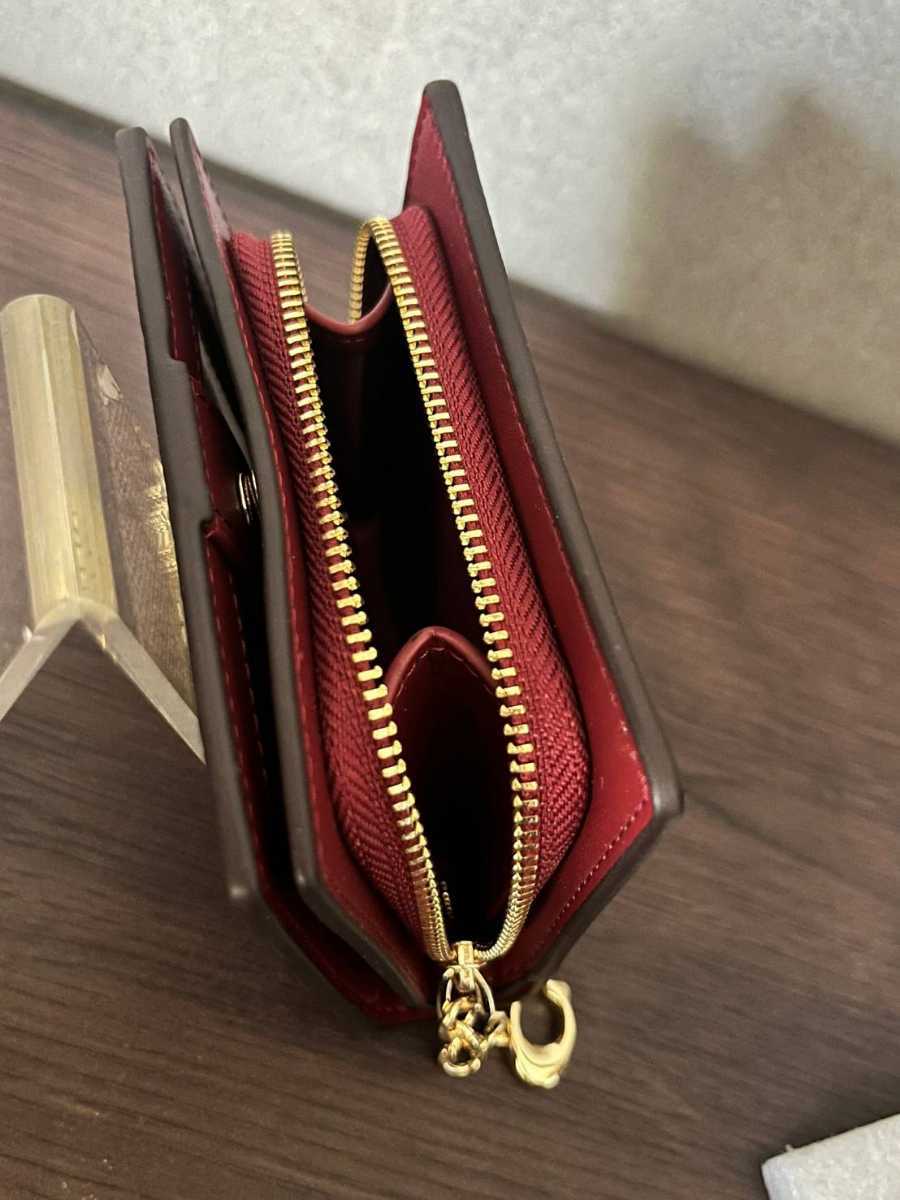 COACH CC922 二つ折り財布 スナップ イン シグネチャー キャンバス
