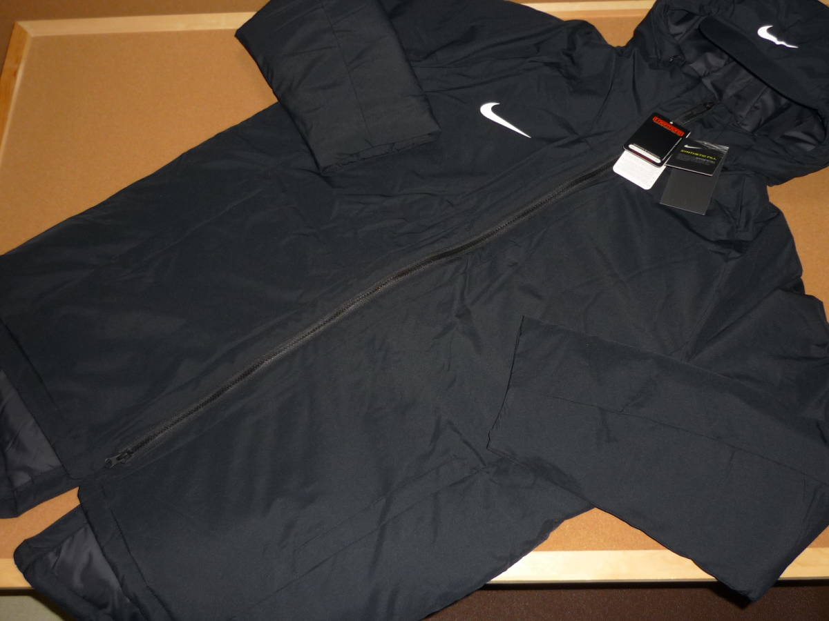 残少 XXL相当 NIKE ベンチコート @1.7万 US/XL 検 極暖 ハイテクダウン フーディ ジャケット パーカー サッカー ラグビー 野球 ブラック 黒_画像2