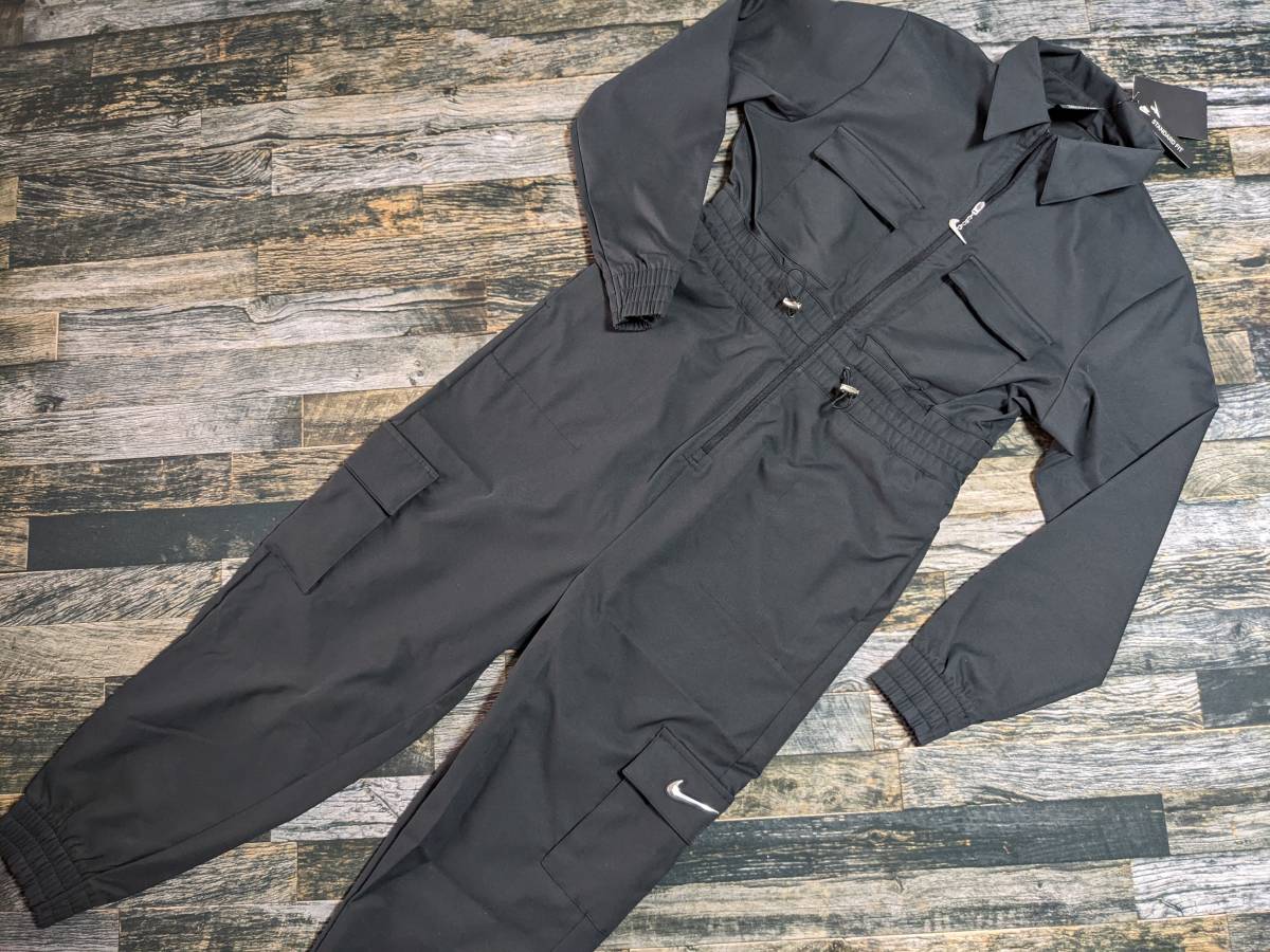  last S NIKE WMNS SWOOSH Jump suit inspection Nike sushu lady's coveralls all-in-one overall overall black / black 