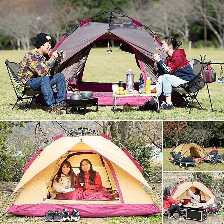 テント ワンタッチテント ビーチテント 4人用 軽量 フルクローズ 蚊帳 簡易 ドーム キャンプ _画像10