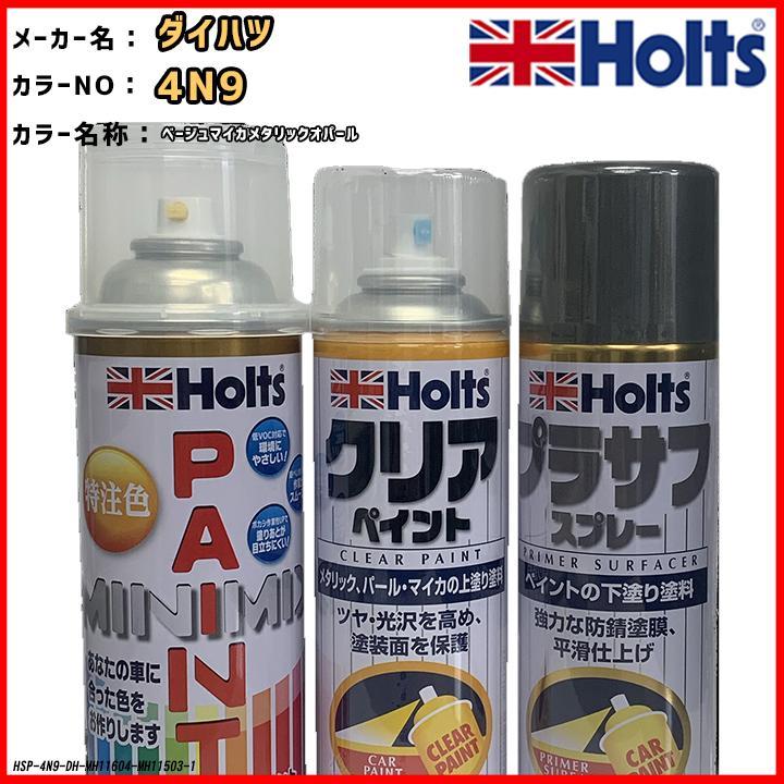 ペイントスプレー ダイハツ 4N9 ベージュマイカメタリックオパール Holts MINIMIX クリアスプレー プラサフ グレースプレー セット_画像1