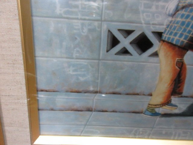 望月一雄作 陶板画 「落書き」 九谷焼 絵画 額装 | spicysalthk.com