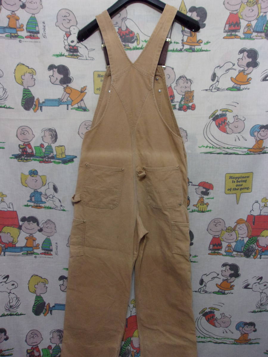 80s 90s Carhartt Duck ground double knee all-in-one W34 USA made Carhartt overall painter's pants VINTAGE Vintage US old clothes 