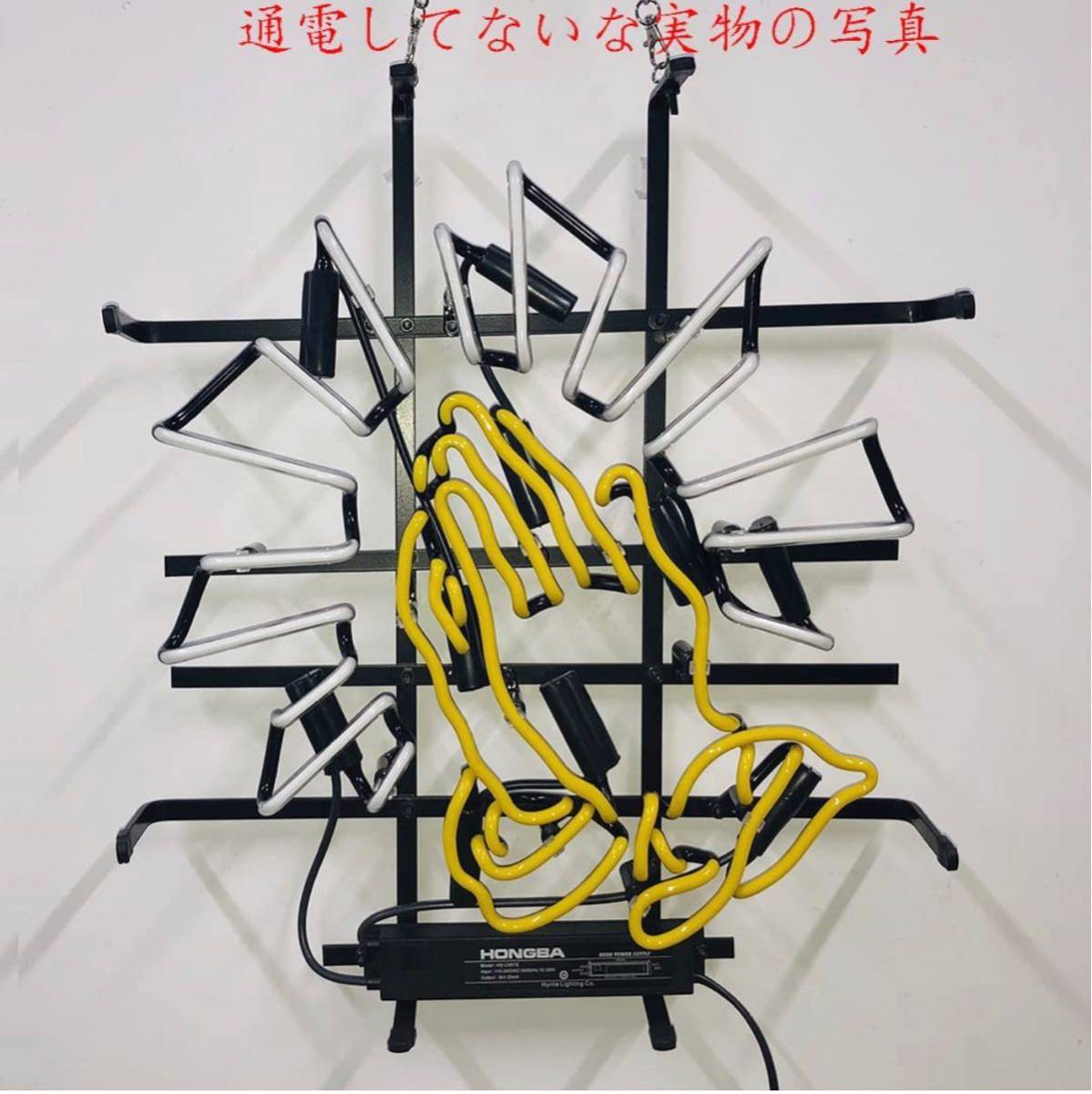 ネオンサイン NEON SIGN 「ハク 手」 ネオン管 広告用看板 居酒屋 中華