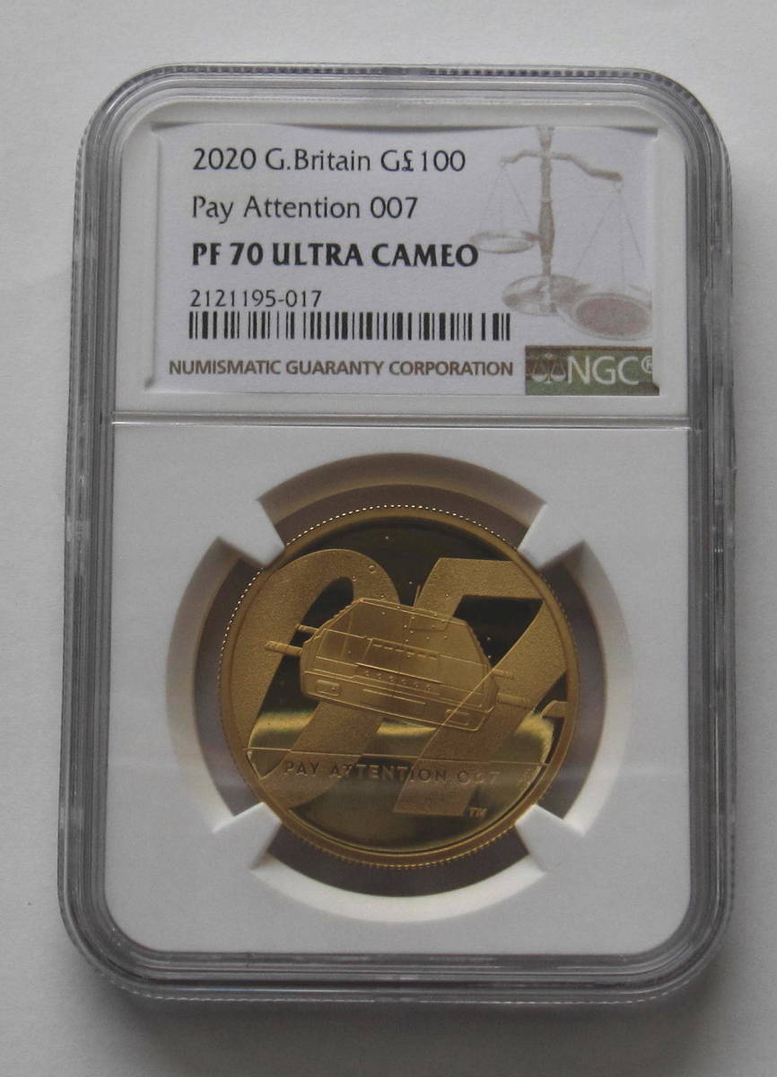 【最高鑑定金貨】イギリス007ジェームズボンド100ポンド金貨NGC・PF70元箱＆COA付　美品！_画像3