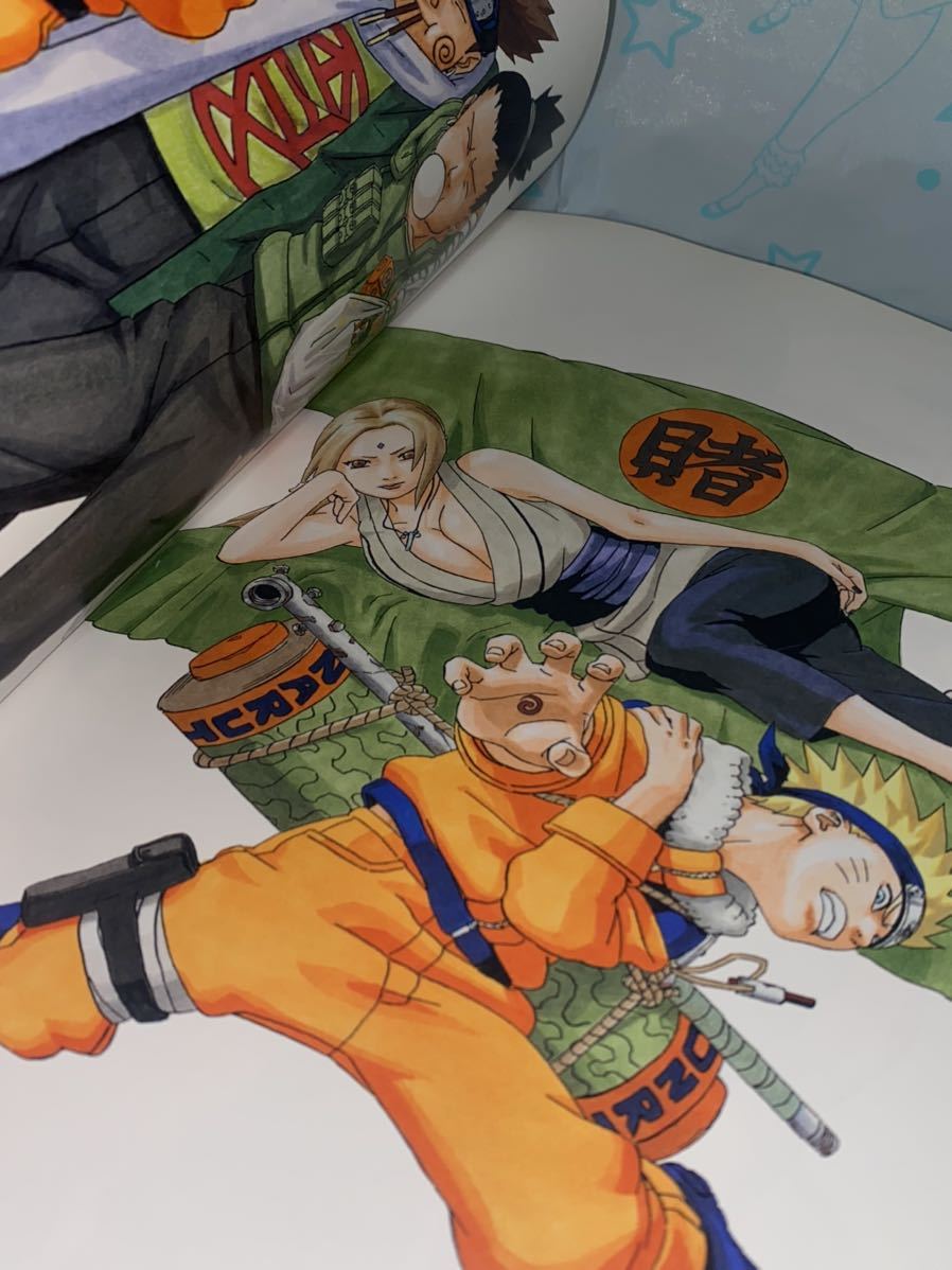 ☆初版 NARUTO ナルト 岸本斉史 画集 UZUMAKI 両面 三つ折りポスター ピンナップ 集英社