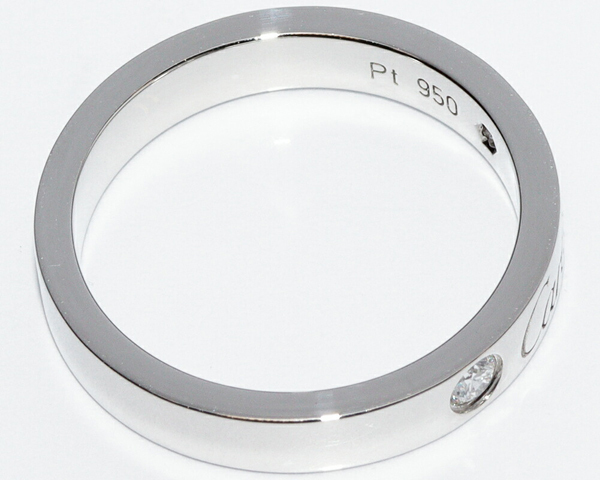 カルティエ 指輪 Pt950 ダイヤ2P(0.07ct) Cドゥカルティエリング