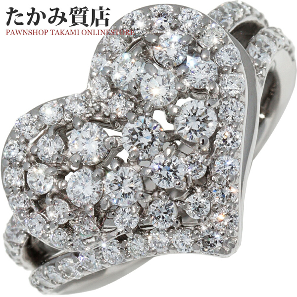 18％OFF】 ポンテヴェキオ 指輪 ハート ダイヤ1.31ct K18WG