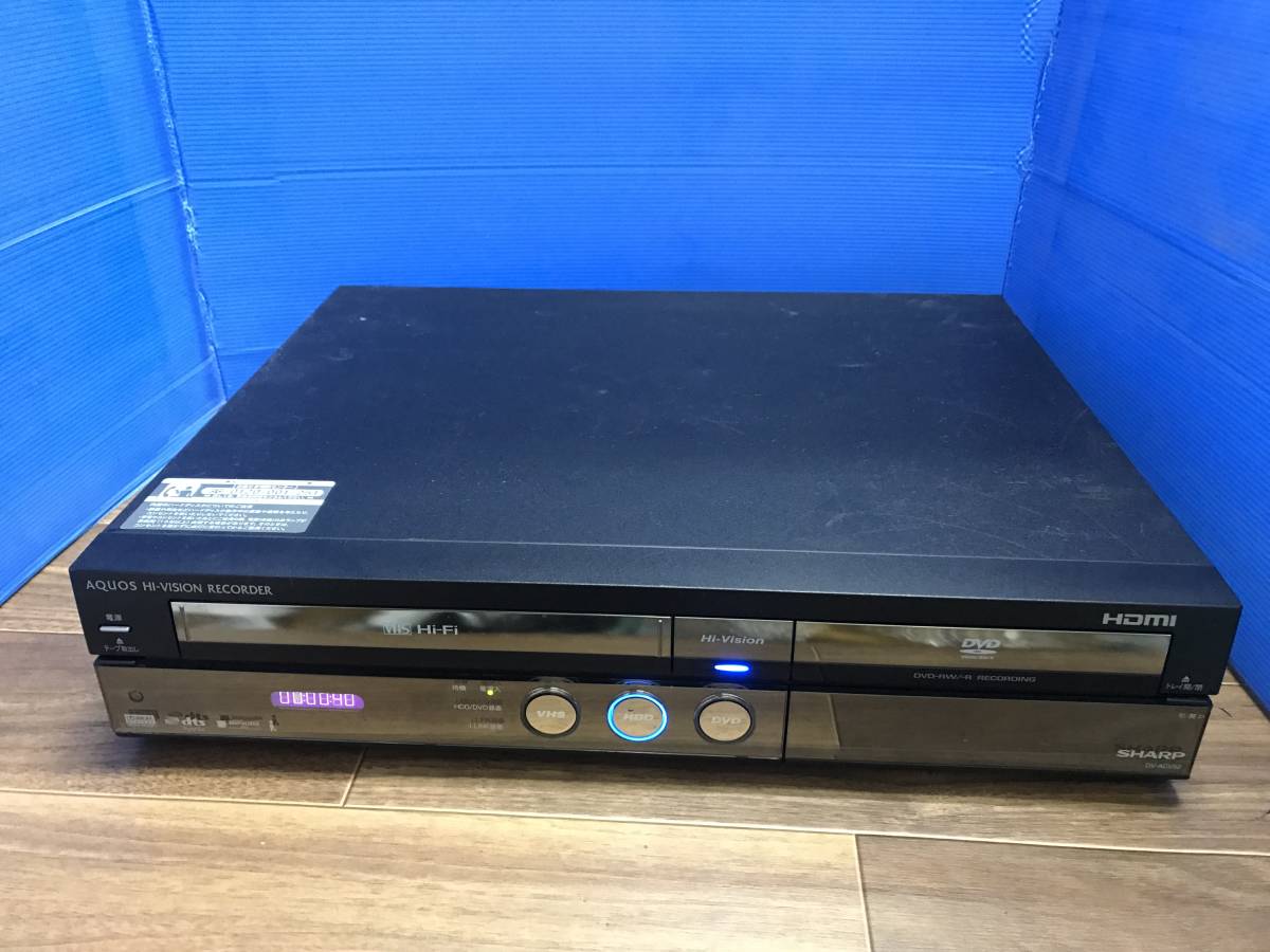 海外限定】 SHARP 中古品B-6894 VHS/HDD/DVDレコーダー DV-ACV52 HDD