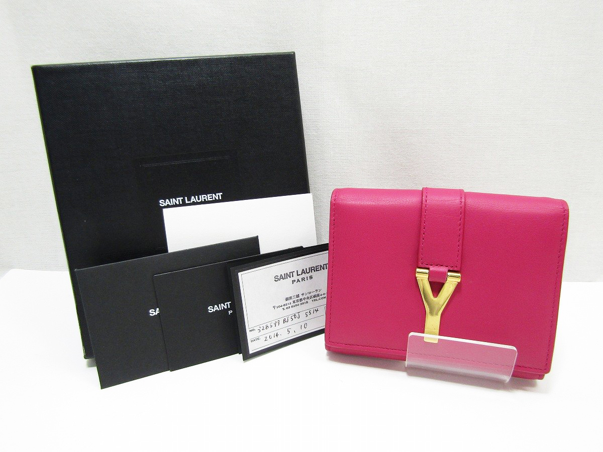 ♪売り切り 大特価 極美品 SAINT LAURENT サンローラン 三つ折り財布