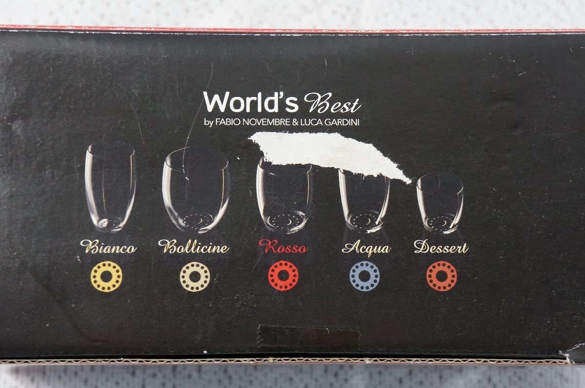 01▼【未使用】RCR ワイングラス World's Best クリスタルグラス Rosso イタリア製 ルクシオン 無鉛クリスタル△2320N9の画像10